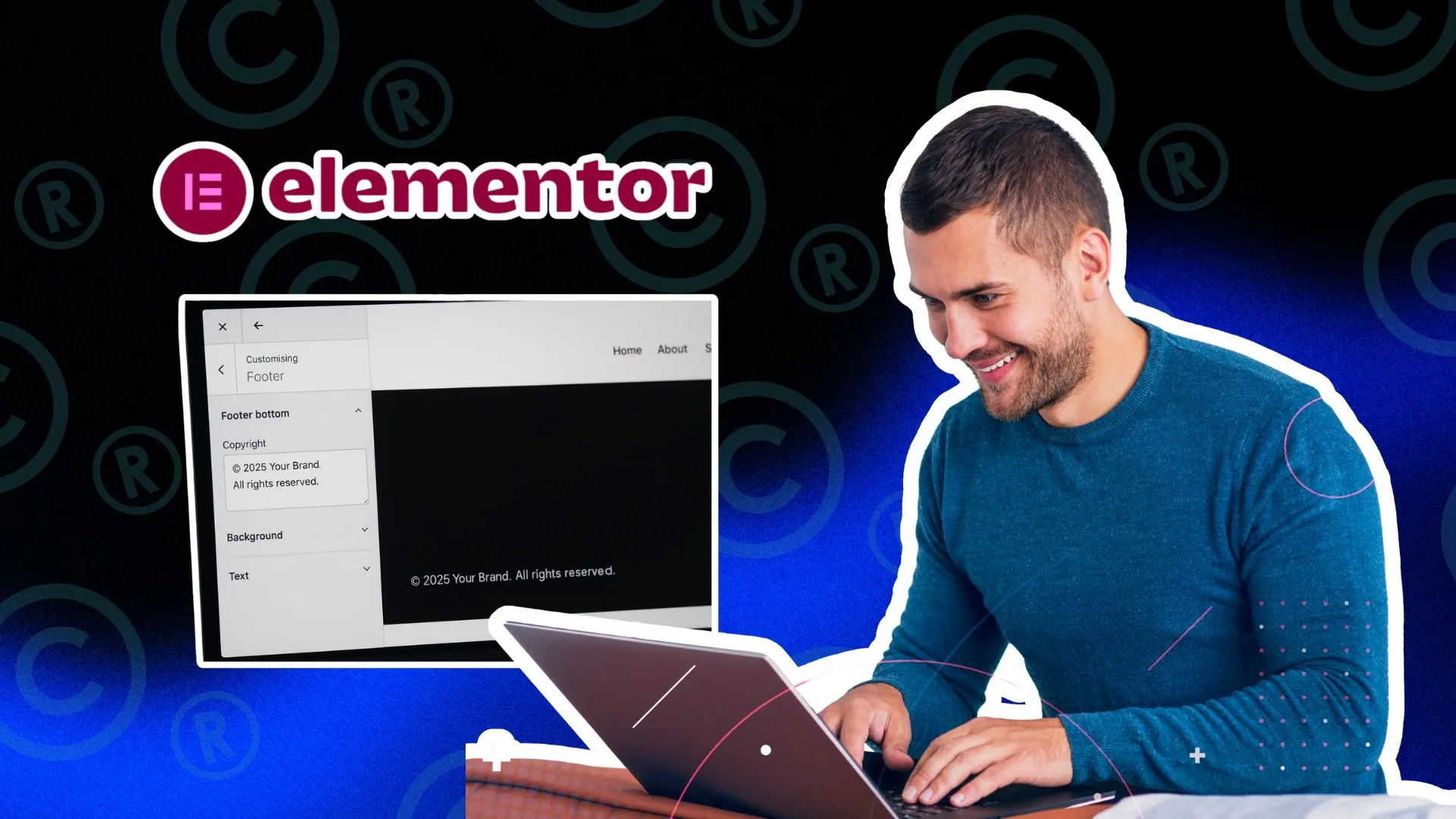 How to Create a Custom Footer Copyright Using Elementor